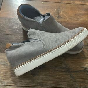 Dr Scholls be free gray suede slip on ankle booties sz 8.5